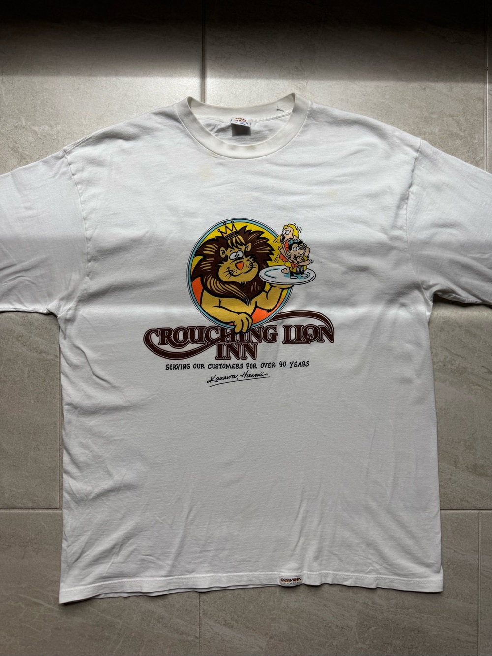 Crouching Lion Inn White Graphic Short-Sleeve Tee